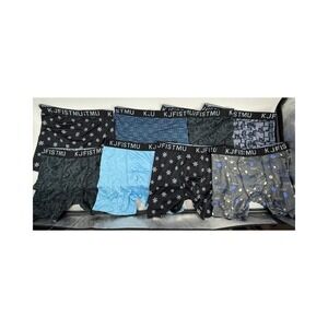 KJFISTMU Boxer Brief 8pairs Mens Small  Support Comfort Flex Tagless NWT blk